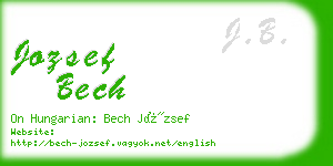 jozsef bech business card